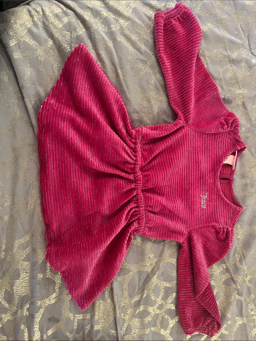 Juicy Couture Pink Velvet Sparkle Dress for Kids